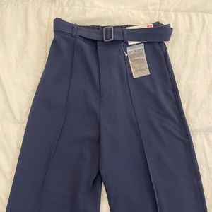 Navy wide leg pants, size XS, Uniqlo.